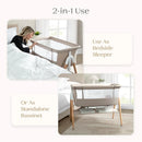 Adjustable Height Bedside Bassinet - Tan