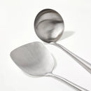 3pc Wok Tools Set Brown - ™: Stainless Steel & Wood Kitchen Utensils, Includes Skimmer, Turner, Ladle