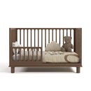Sicily 3-in-1 Convertible Crib with Toddler Guardrail - Hazelnut