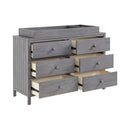 Changing Topper for Everlee 6 Drawer Dresser - Graystone