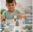 Toddler Wooden Stacking Rocks Set - 36 Pieces