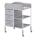 Adjustable Height Baby Changing Table - Gray