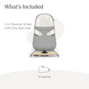 2-in-1 Bouncer and Seat - Grey