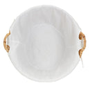 Round Wicker Laundry Basket with Handles - Natural