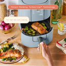 3 Qt Digital Air Fryer with TurboCrisp Technology - Blue