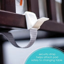 Contoured Changing Pad With Waterproof Liner And Safety Strap
