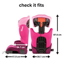 Cambria 2 XL, Dual Latch Connectors, 2-in-1 Belt Positioning Booster Seat - Pink