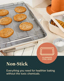 Nonstick Ceramic Bakeware Set (11 Pieces)- White