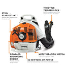 Stihl BR 430 Leaf Blower Backpack Tube Throttle 63.3cc Engine 4244-011-1621