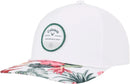 Woven Adjustable Baseball Hat - White