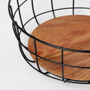 2-Tier Fruit Basket with Banana Hanger - Black