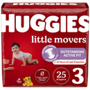 25 CT Little Movers Diapers - Size 3