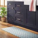 Medallion Comfort Runner Mat - Blue