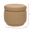 Enoki Storage Ottoman - Sand Boucle
