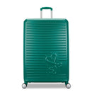 Large Checked Spinner Suitcase - Emerald