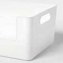 2-Pack Large Plastic Open Face Pantry Bin