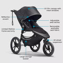 Summit™ X3 Jogging Stroller - Midnight Black