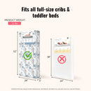 Crib and Toddler Mattress - Teal Flowers