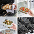 2-Piece Glass 2 Compartment Meal Prep Container