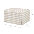Crawford Gliding Ottoman - Tan Gingham