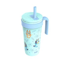 18oz Bluey Stainless Steel Vacuum Fairway Straw Tumbler Blue