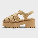 Women's Raffia Platform Heels - Tan - Size 11