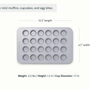 24-Cup Mini Muffin Pan - Gray