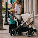 E-Gazelle S Convertible Full-Size Stroller - Almond Beige/Black