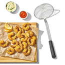 Stainless Steel Scoop and Strain Skimmer - Black