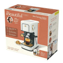 Slim Espresso Machine with 20-Bar Pressure - White Icing