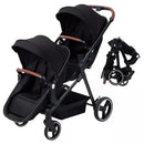 Double Track Tandem Stroller - Black