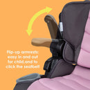 Protect 2-In-1 Folding Booster Car Seat - Dash Rose