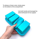 1-Cup Silicone Freezing Tray - Freeze and Store Food in 1-Cup Portions - Aqua 2-Pack with Lids