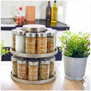 Revolving Spice Rack with Integrated Tool Caddy