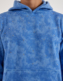 BKYS Rhinestone Rivet Oversized Fleece Hoodie