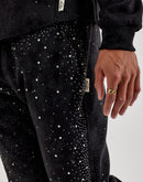 BKYS Rhinestone Stacked Track Pants