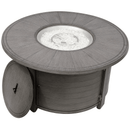 Brushed Wood Round Fire Pit