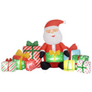 4.4' Inflatable Santa Claus and Gift Boxes w/ White LED Lights