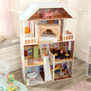 Savannah Wooden Dollhouse, Over 4 Feet Tall With Porch Swing and 14 Accessories