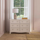 Kalani 6 Drawer Double Wide Dresser - White