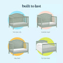Charlie 4-in-1 Convertible Crib - Light Sage