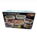 Ceramic Food Storage Containers - 10 Piece Set