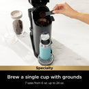 Single-Serve Pods & Grounds Coffee Maker with Integrated Milk Frother - Black