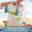 Key West Frozen Concoction Maker Ice Shaver and Crusher Blue/Silver: 64oz Capacity, 450W, Dishwasher-Safe Parts