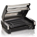 Searing Grill with Glass: Indoor Nonstick Grill, Dishwasher-Safe Parts, 1200W, Black