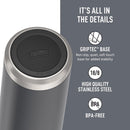 Thermos Icon Series Stainless Steel Vacuum Insulated Water Bottle with Spout - Graphite, 24oz