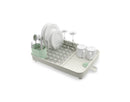 Extendable Plastic Dish Rack - Stone/Sage Green