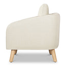Kids' Upholstered Chair - Vanilla with Light Wood Feet