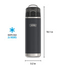 Thermos Icon Series Stainless Steel Vacuum Insulated Water Bottle with Spout - Graphite, 24oz