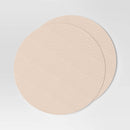 Textured Faux Leather Chargers - Light Tan